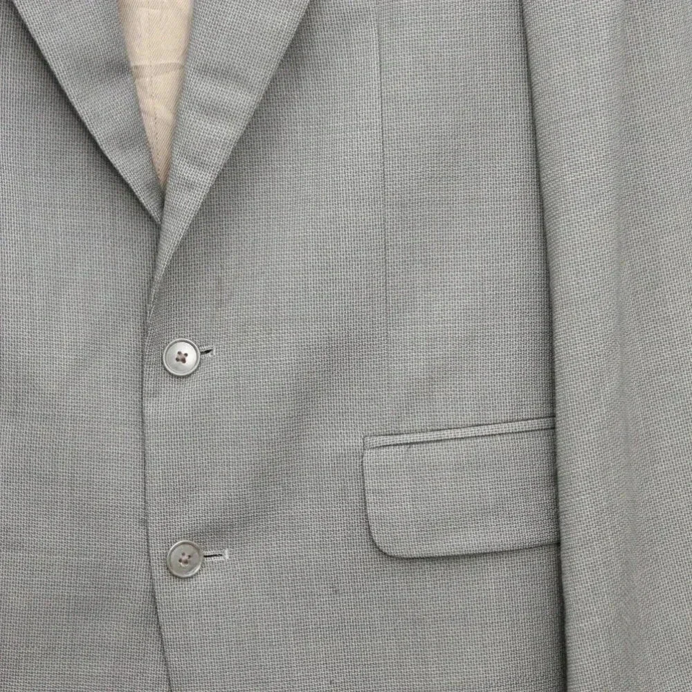 Vintage Oscar de la Renta Size 39L Suit Jacket Blazer Gray - Picture 5 of 7
